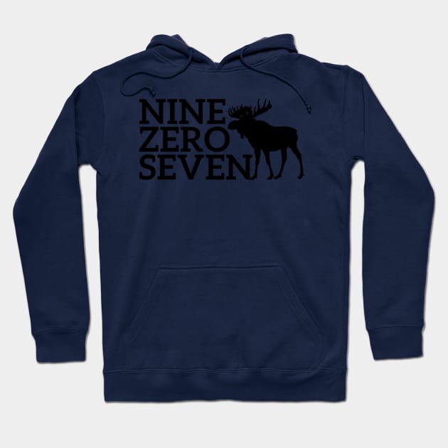 907 Alaska Moose Hoodie by TouchofAlaska